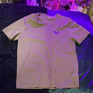 True Religion Olive Men's Short Sleeve Tee